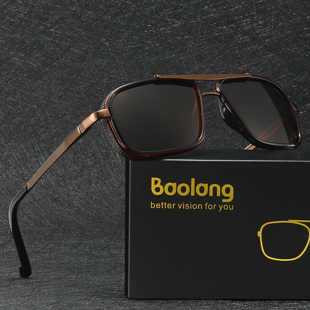 Image of Baolang Men's Polarized Fashion - Vintage Style For Outdoor, Running, Fishing & Driving | Metal Frame With Tac | Includes Case
