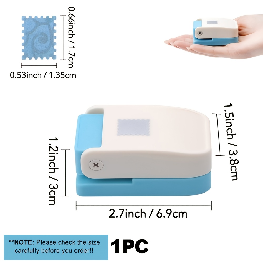 Image of Mini Rectangle Postage Stamp Paper Punch; Punch-out Size 0.53 X 0.67 Inch / 1.35 X 1.7cm, Craft Punch For Paper Crafting And Scrapbooking; Artworks Supplies Paper