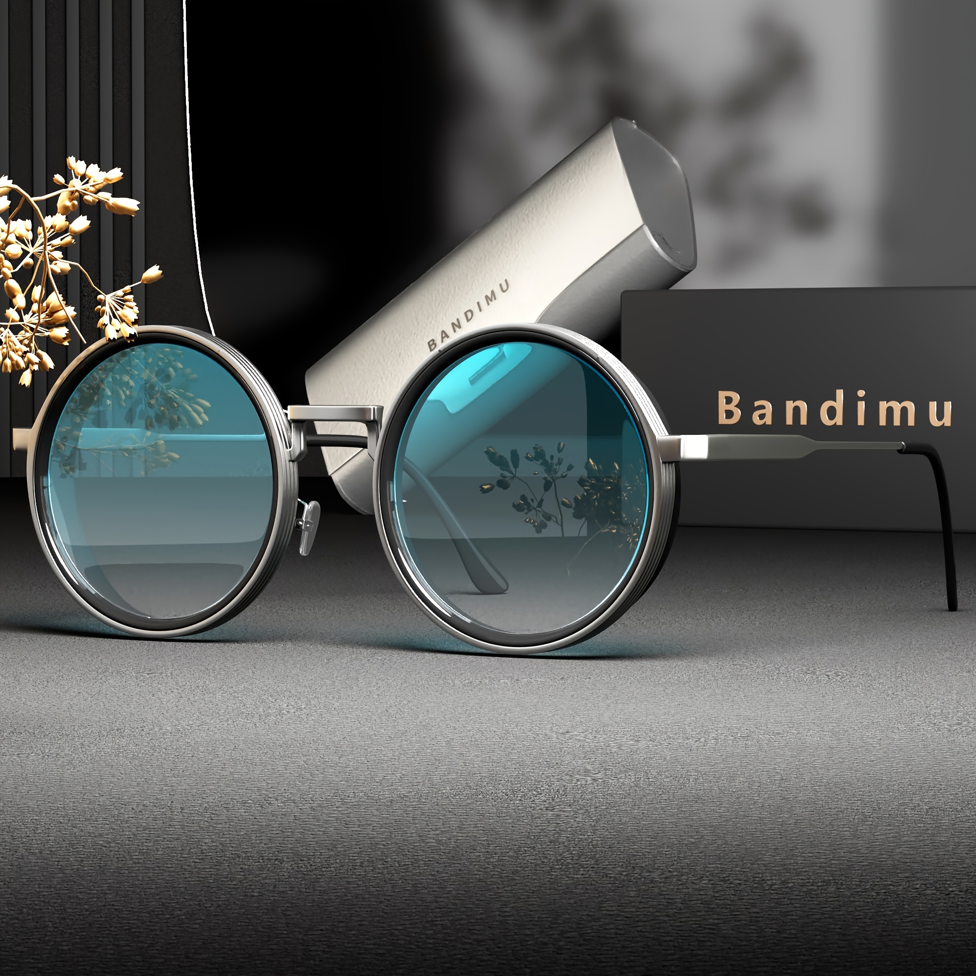 New Metallic Individual Round Trendy Fashion Glasses Men Women Casual Vintage Eyewear