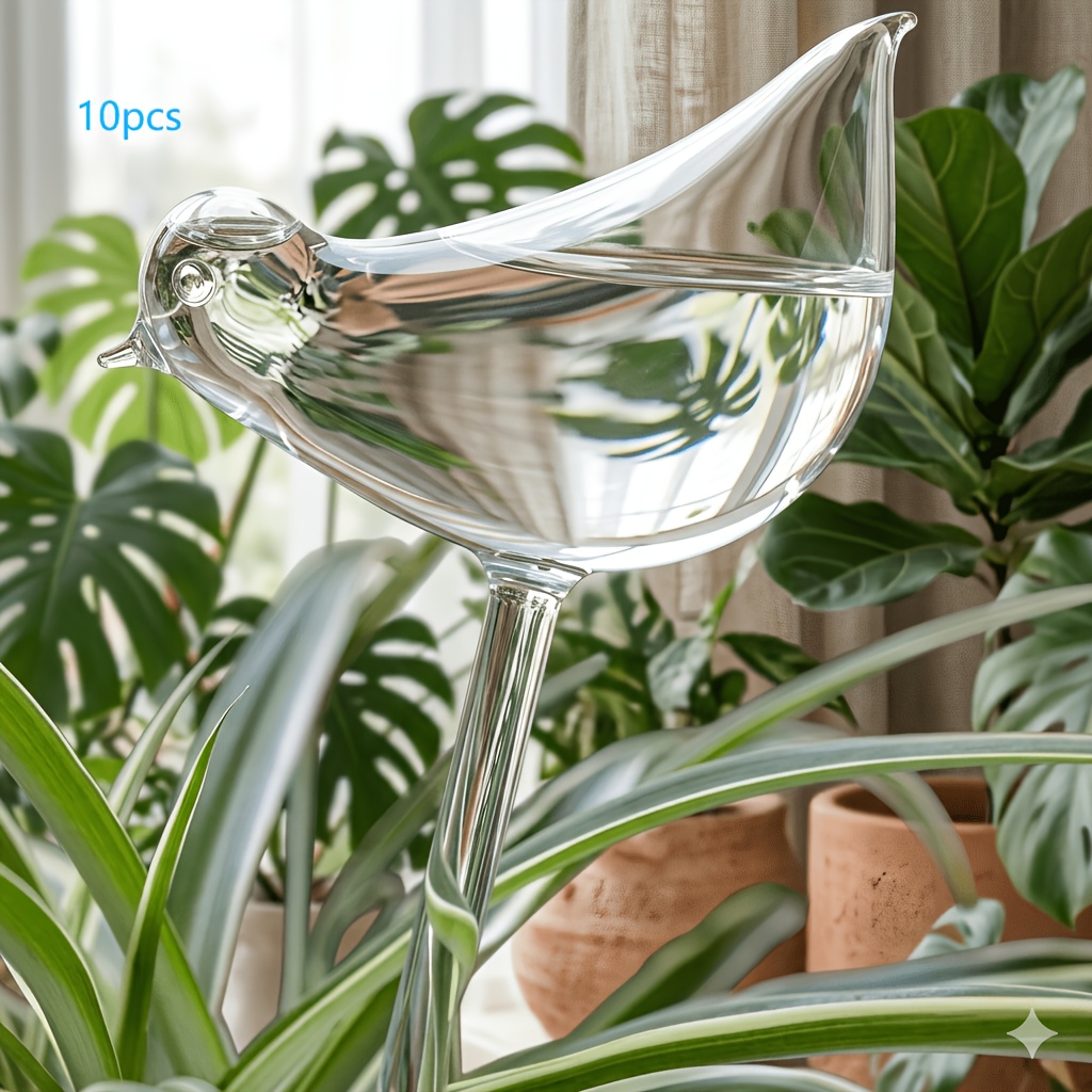 E-shop 10 Stück Transparente Vogel-Blumengießer, Europäischer Amerikanischer Stil Blumengießer