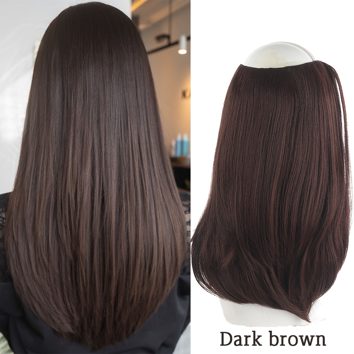 E-shop High-End U-förmige Haarverlängerung für Damen, Haarvolumen steigend, flauschig, einstückig, glatt, unsichtbare, nahtlose Verlängerung