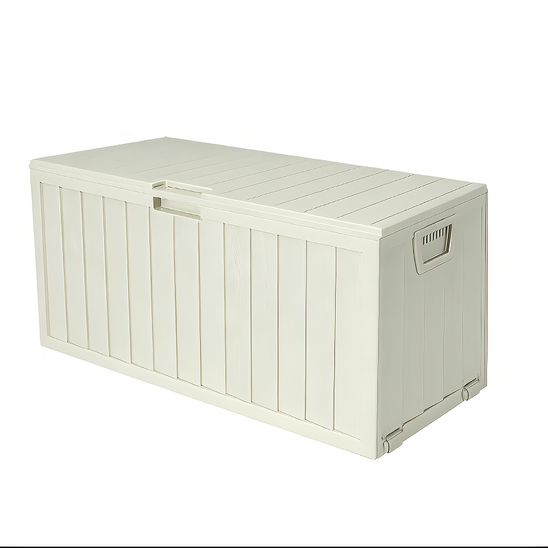 75 35 gallon outdoor storage box waterproof deck box with handles wheels large patio furniture storage cabinet for pool accessories tool chests easy assembly   garden tools garage mounted storage systems cabinet rack for outdoor