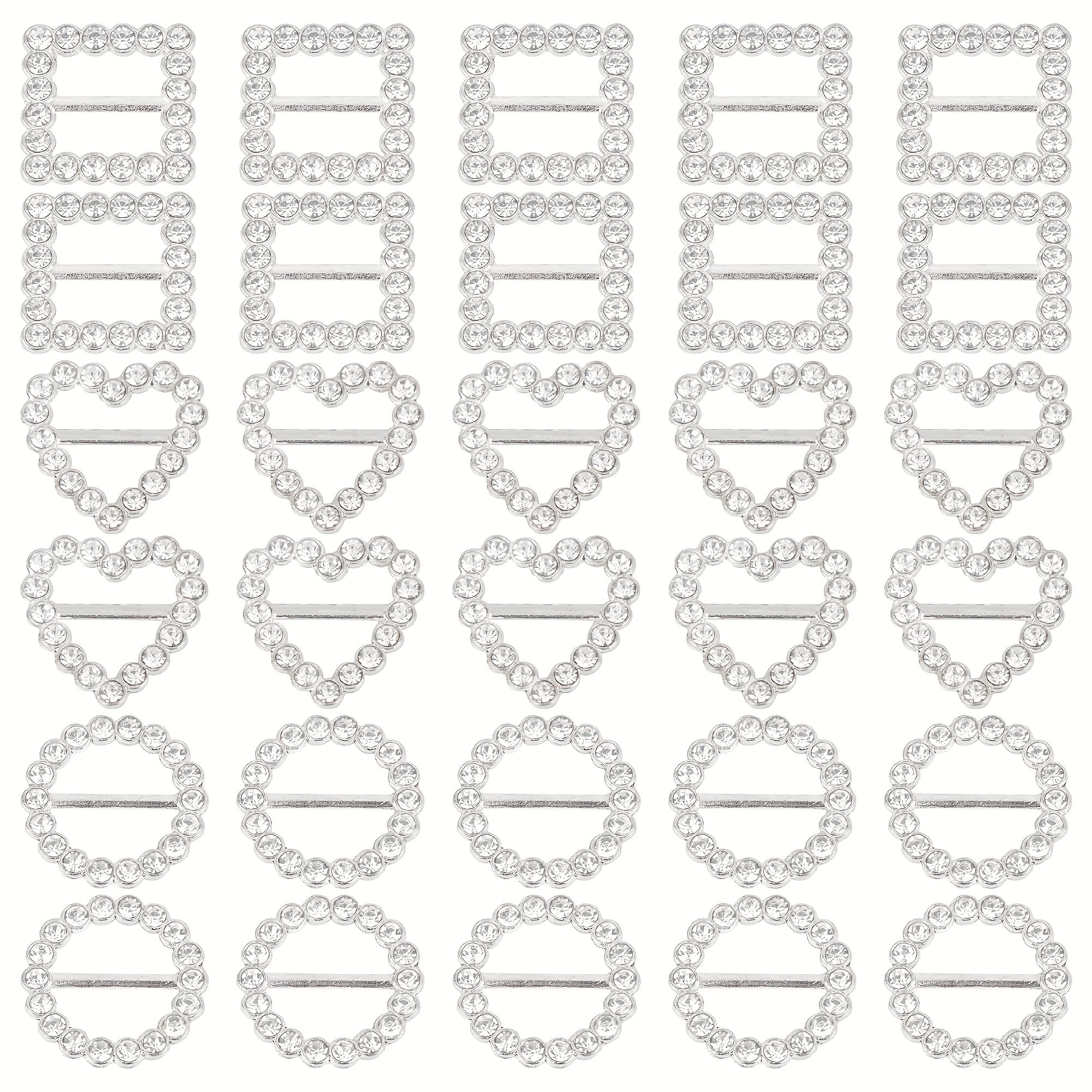 TEMU 30pcs Glissière à boucle de ruban, Accessoires de vêtements pour lacets de chaussures