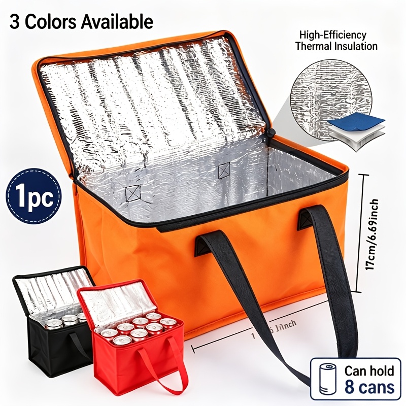 Small Insulated Cooler Bag for Lunch & Drinks, Portable