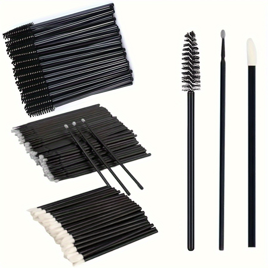 

200-piece Eyelash Extension Kit: Disposable Micro-cotton Swabs, Mascara Wands & Lip Brushes - Fragrance- Tools Set