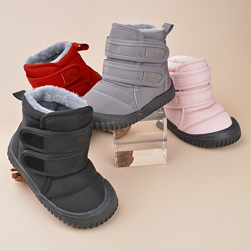 

Casual Comfortable Snow Boots For Boys, Soft Warm Plus Fleece Boots For Outdoor Walking Hiking, Winter