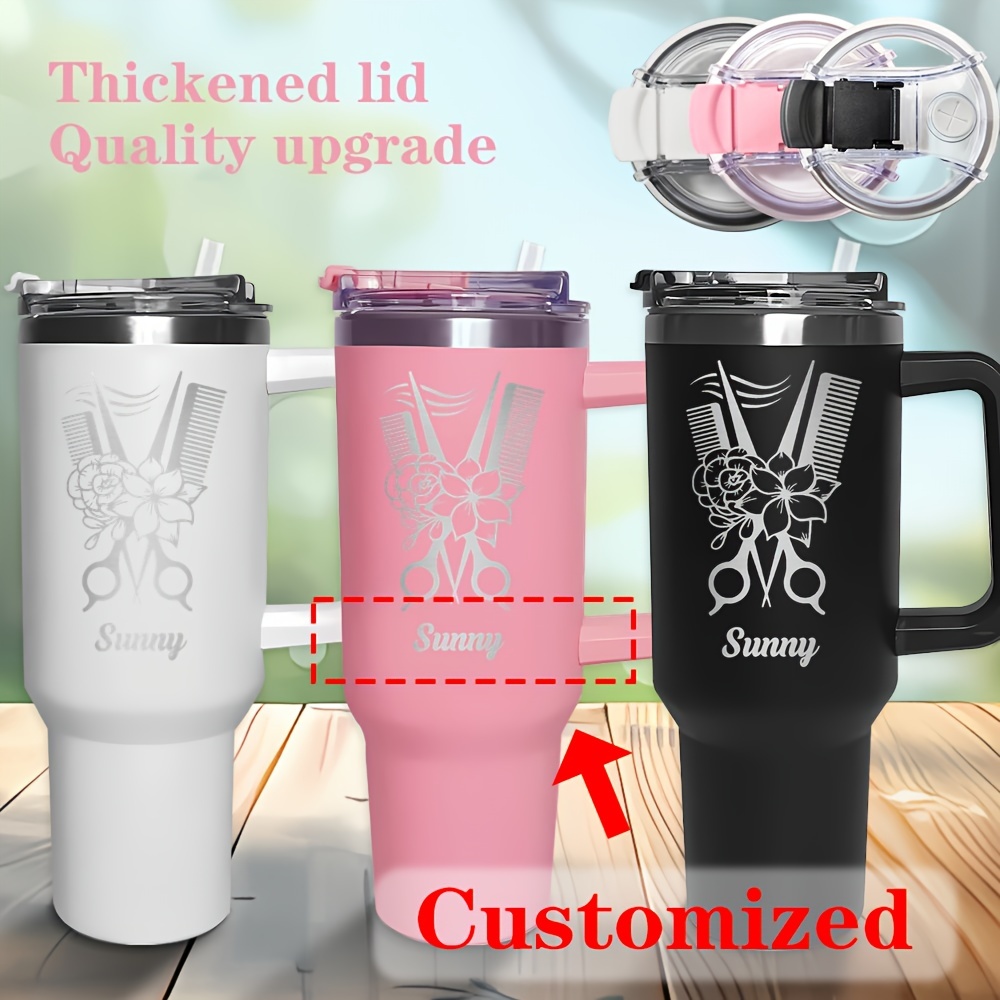 

1pc Customizable Engraved 40oz , Hairdresser And Comb - Personalized For