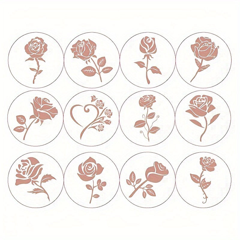 

60pcs Per Pack Of 2 Inch By 2 Inch (rose Golden) Stickers Paper, Suitable For Gift Box Packaging And Sealing.