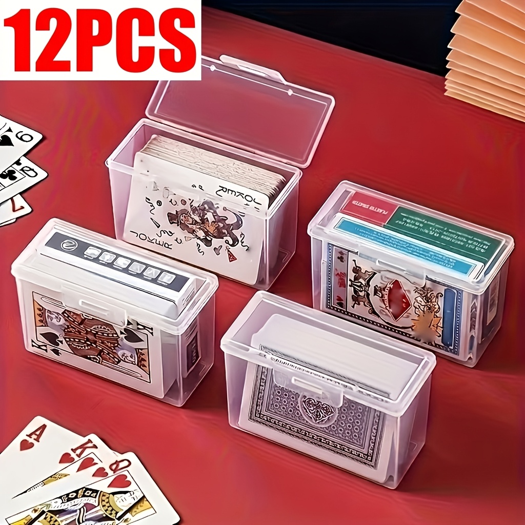 12pcs Card Organizer Boxes | Suitable For And Business Card Storage For, Bedroom Desk Organizer, Compact And Minimalist Storage Solution, Polypropylene Material, Seamless Closure