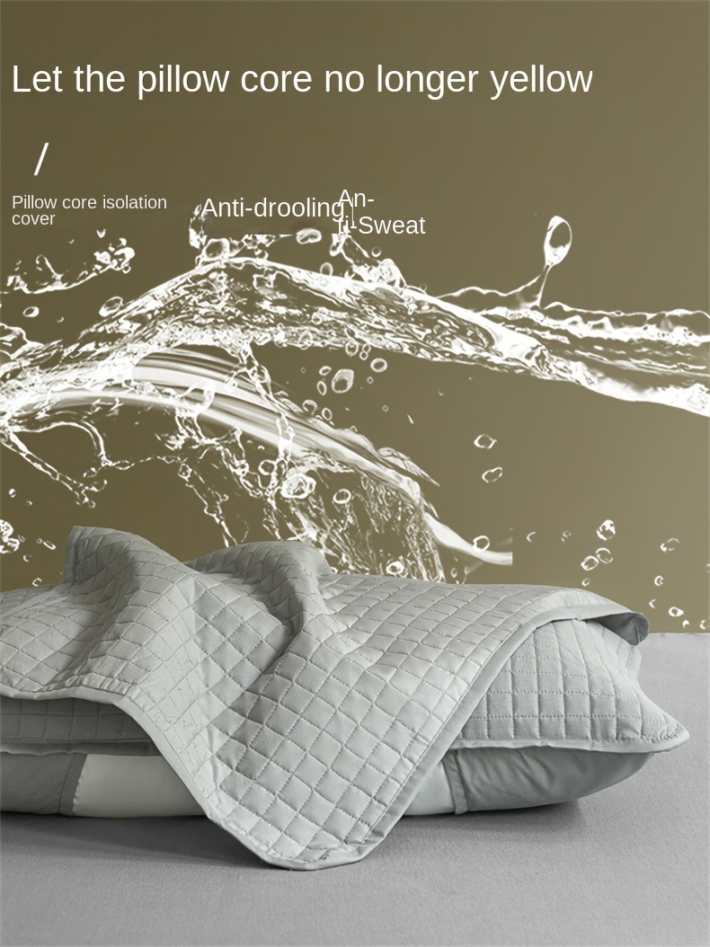 1pc pillowcase without core new full pillow core isolation layer pillow anti yellowing anti dirty anti sweat   details 0