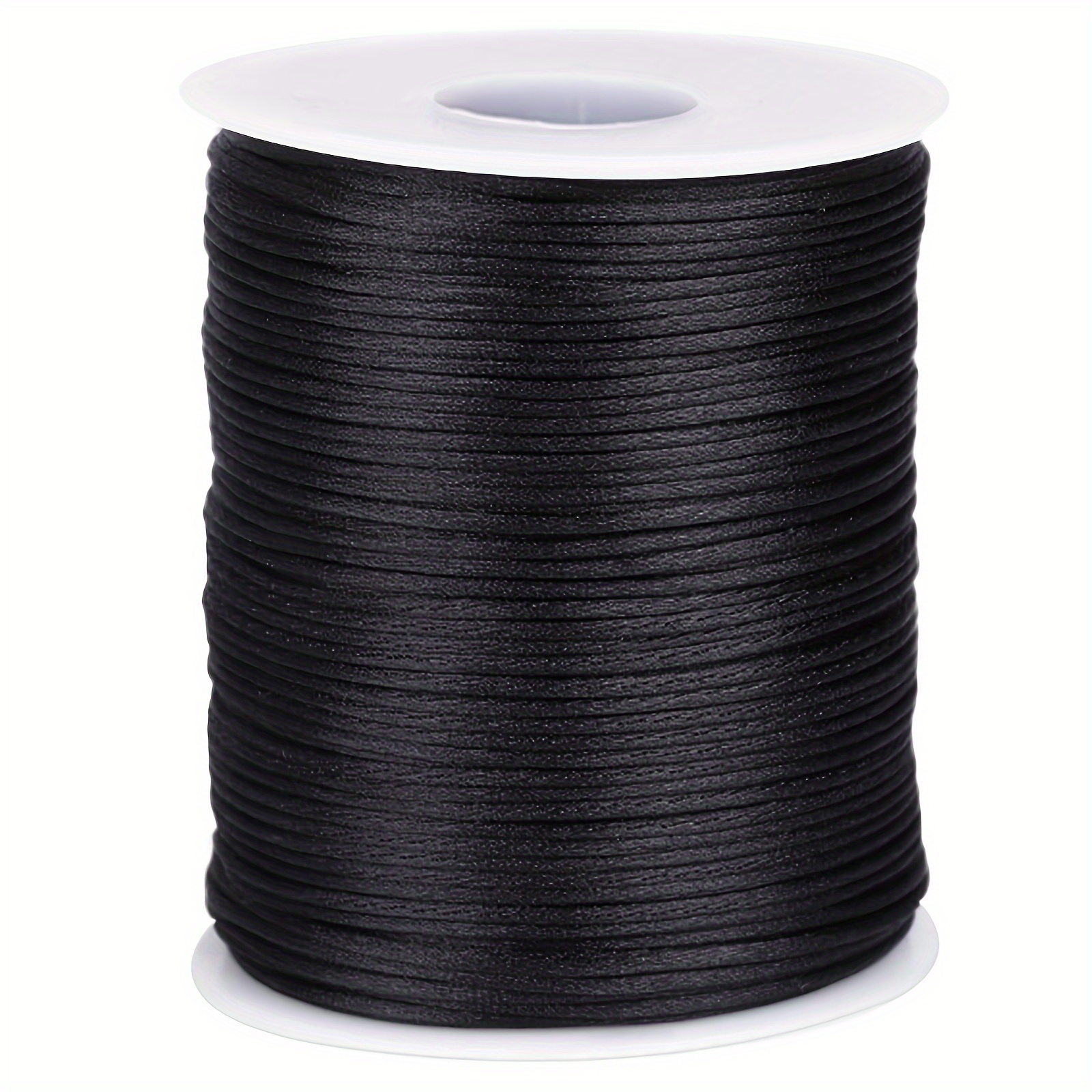 

109 Yards 1.5mm Black Braided Cord - Durable Polymer Polyester Inelastic Thread For Jewelry Making, Beading, Chinese , Craft Decorations, And Diy Projects