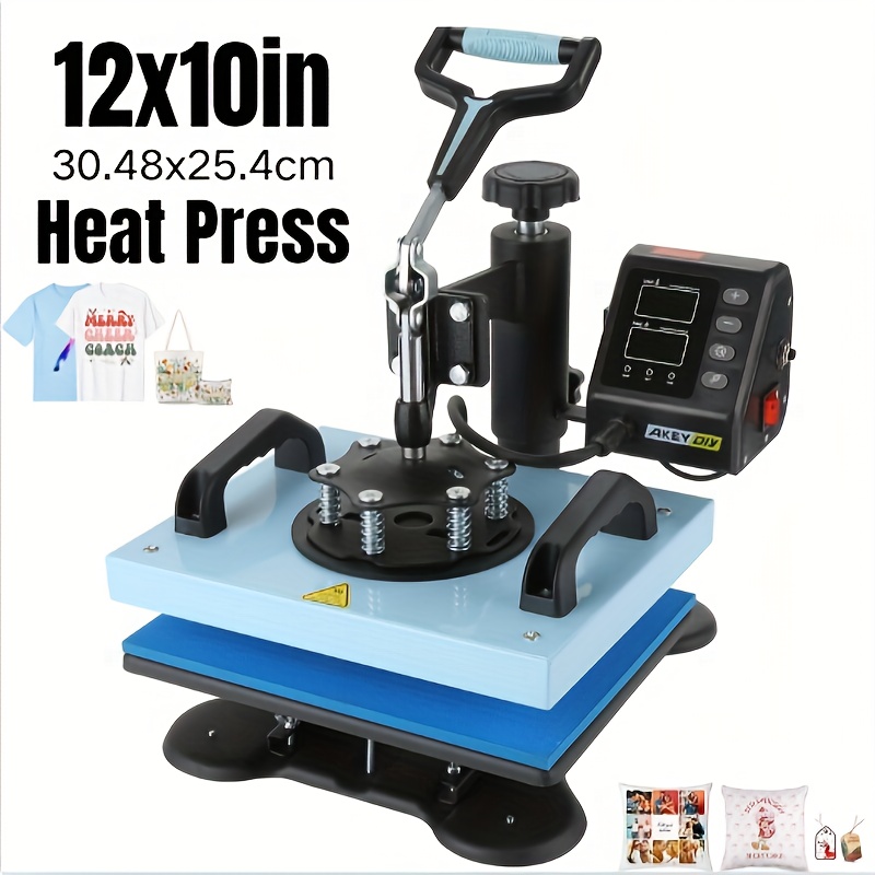 

12"x10" Heat Press Machine For T Shirts Multifunction Shirt Press Machine 360° Sublimation Heat Press Digital Heat Transfer For Tshirt Pillows Bags Mats