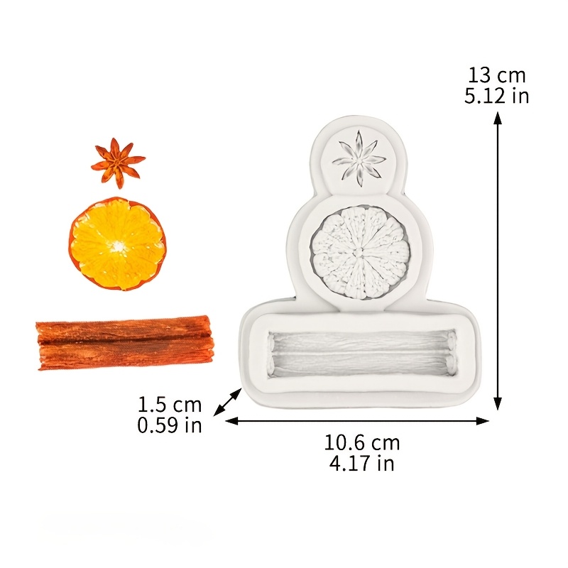 TEMU Set Of 3 Pumpkin Molds (/storage Pot Style): Silicone Molds For Clay Or Wax Ornaments Shaped Like Pumpkins, Star , Cinnamon Sticks, And Lemon