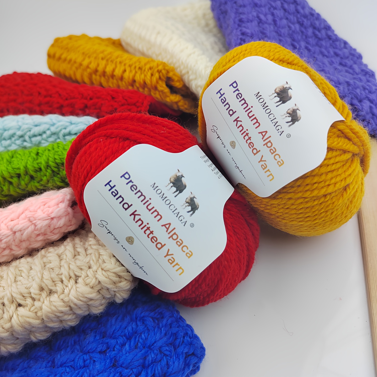 

6pcs Premium Alpaca Yarn, Soft & Comfortable, Colors For Diy Crochet Sweaters, Hats, Vests, Blankets, Scarves - 300g Total