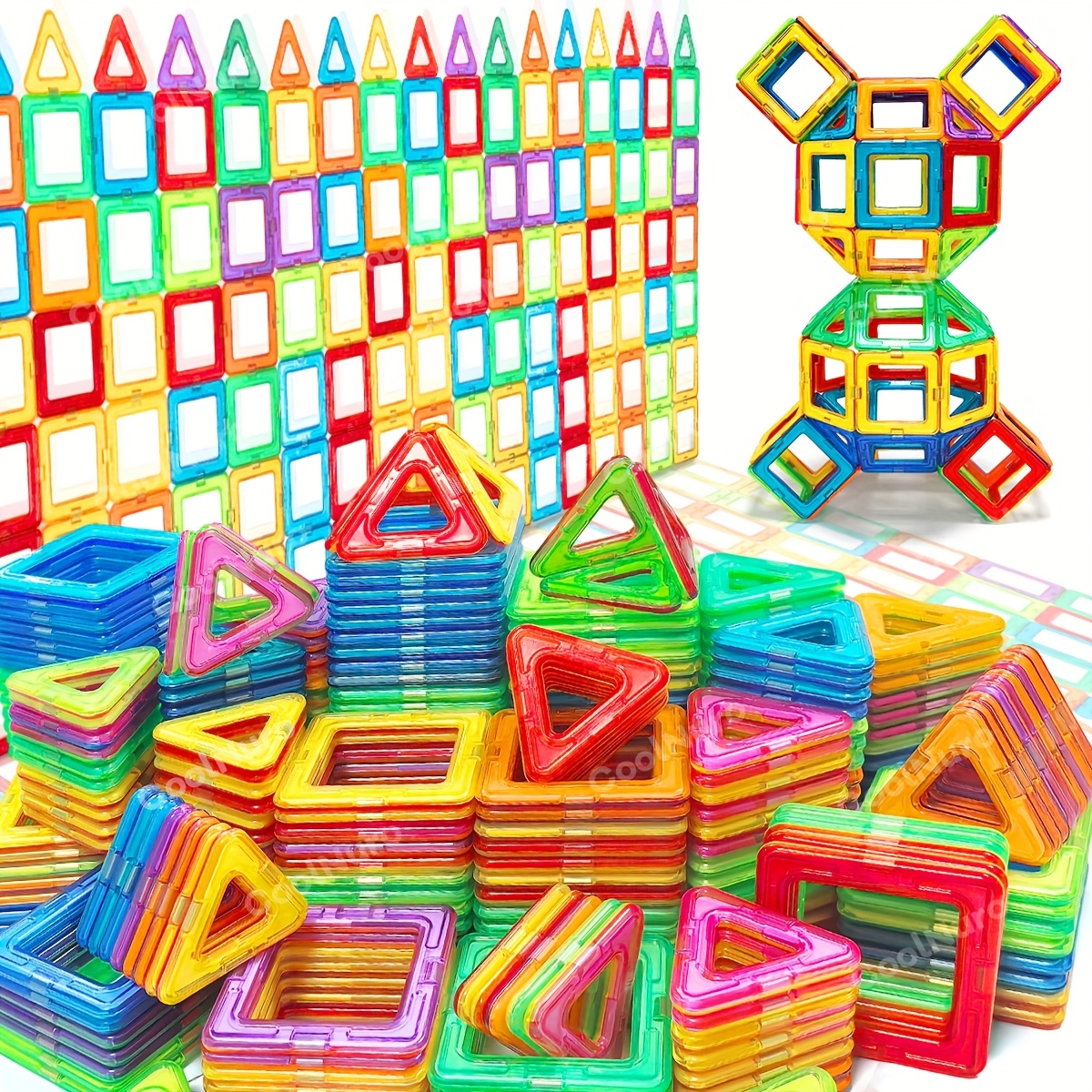 Kinderen Magnetische Bouwblokken Set 40/80/100 stuks, STEM Educatie Bouwspeelgoed, ABS Materiaal, Verbeter de Handvaardigheid van Kinderen, Creatief Leerpuzzel Cadeau voor Kerstmis, Kerstcadeautjes