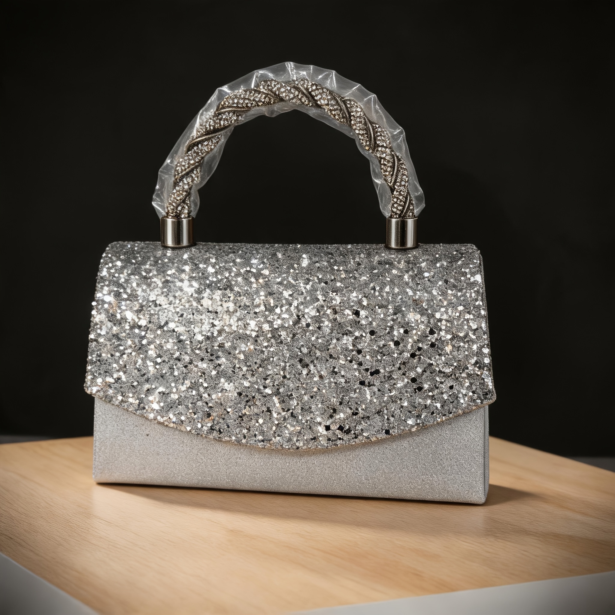 TEMU Le nouveau sac de soirée pour femmes avec un poignard de sequins étincelant convient aux sacs à main de mariage élégants, aux sacs de banquet