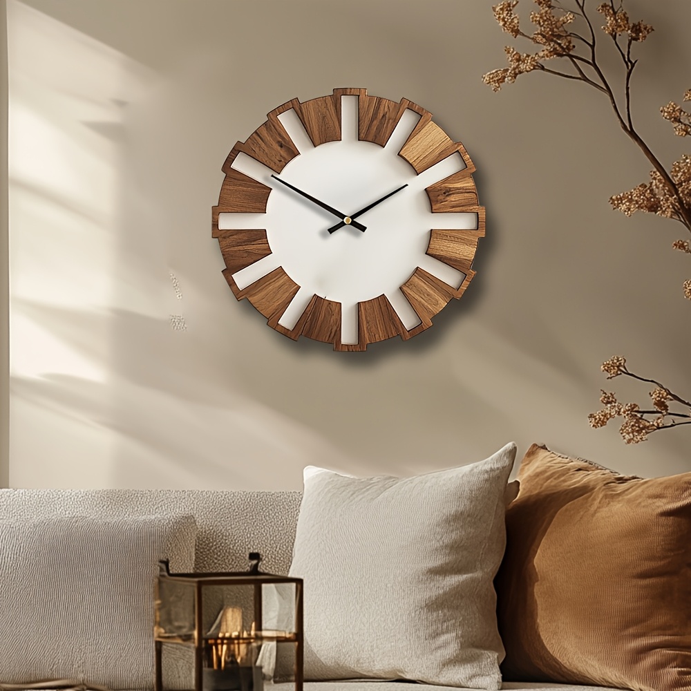 Artistic Silent Decorative Wooden Round Wall Clock
