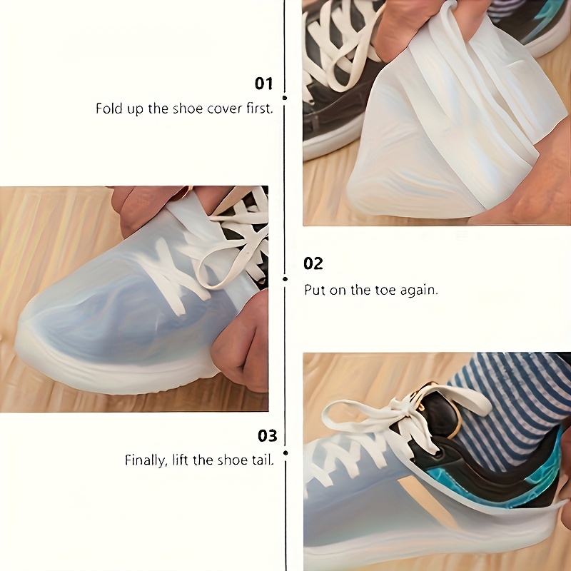 Two Pairs Of Silicone Shoe Covers, Waterproof, Rainproof, Reusable, Anti Slip Shoe Covers, Suitable for Both Men And Women In Outdoor Rain Gear, Durable, Elastic, And Easy to Clean, Rain Shoes Cover Waterproof, Waterproof Shoe Covers for Women Best, Latex Waterproof Shoe Cover, Shoes Cover Disposable Waterproof, Reusable Shoe Covers