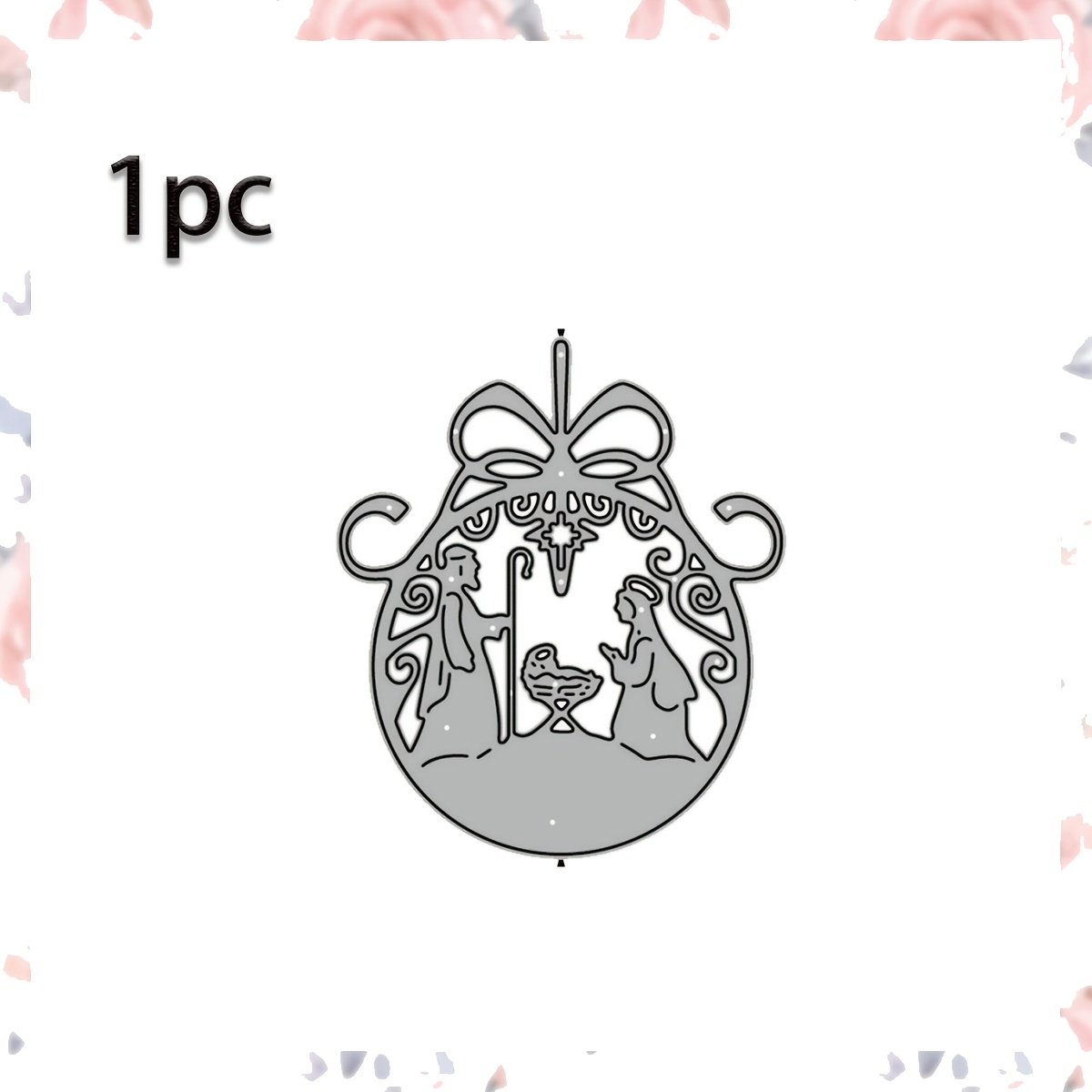 TEMU Fustelle metalliche per palline di Natale e presepe, 1 pz fustella in acciaio al carbonio per scrapbooking, creazione di biglietti di Natale,