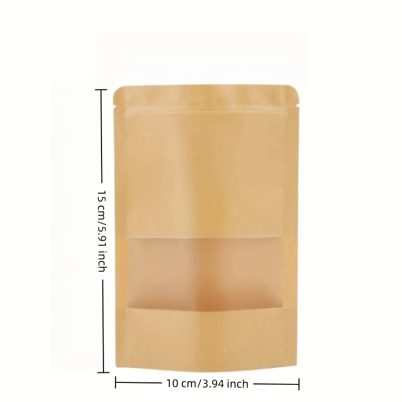 TEMU Lot de 47 sacs auto-scellants en papier de plusieurs tailles, réutilisables, étanches à l'humidité, résistants à l'huile, sacs de rangement,