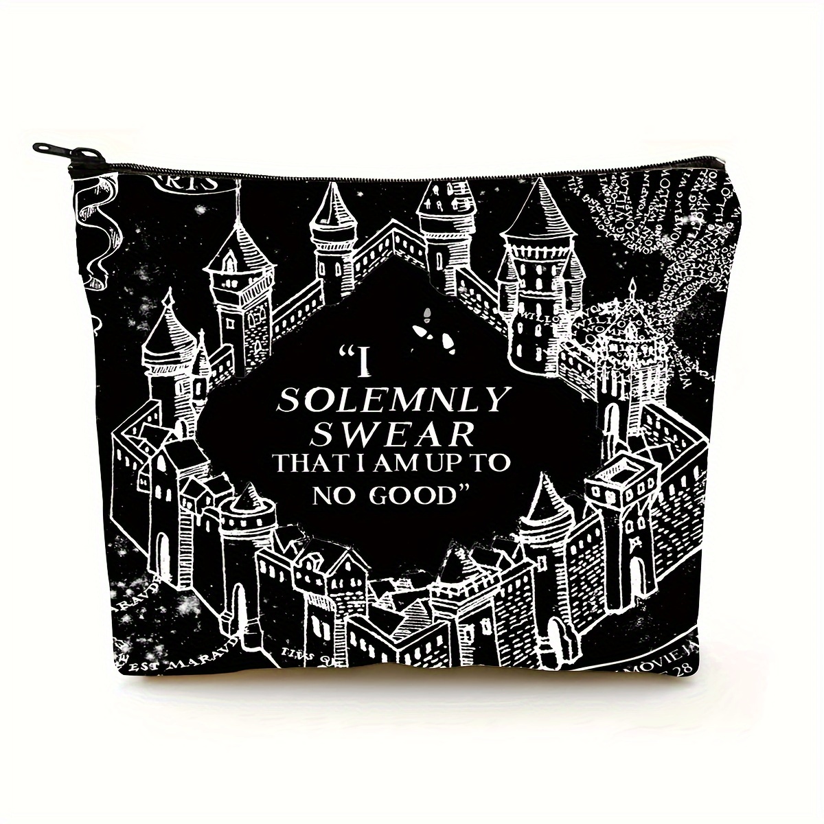 

'' I Solemnly... '' Funny Word Makeup Pouches, Funny Makeup Bag Zipper Pouch, Cute Cosmetic Travel Bag, Toiletry Case Multi Functional Pouch