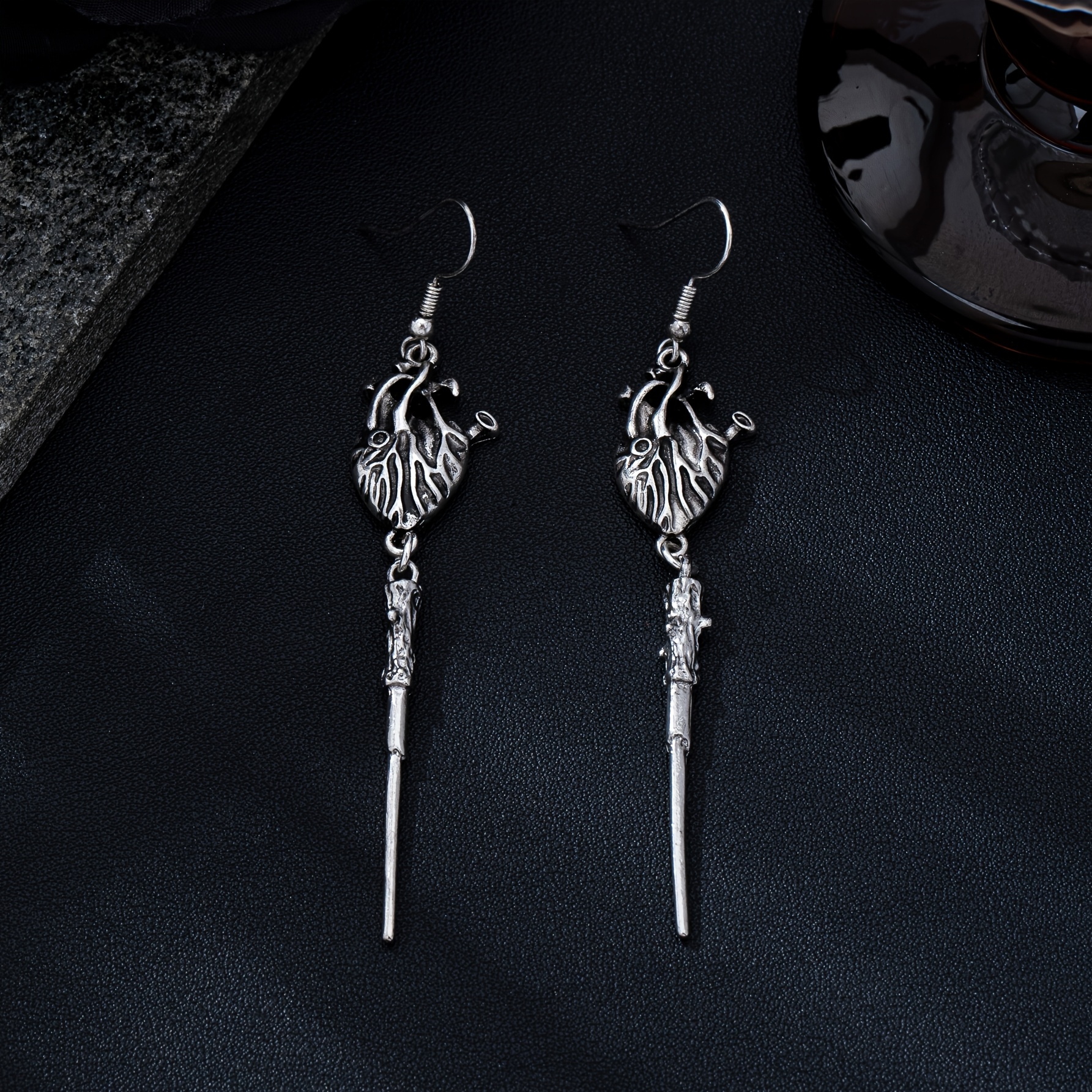 Women's Vintage Distressed Gothic Style Long Earrings