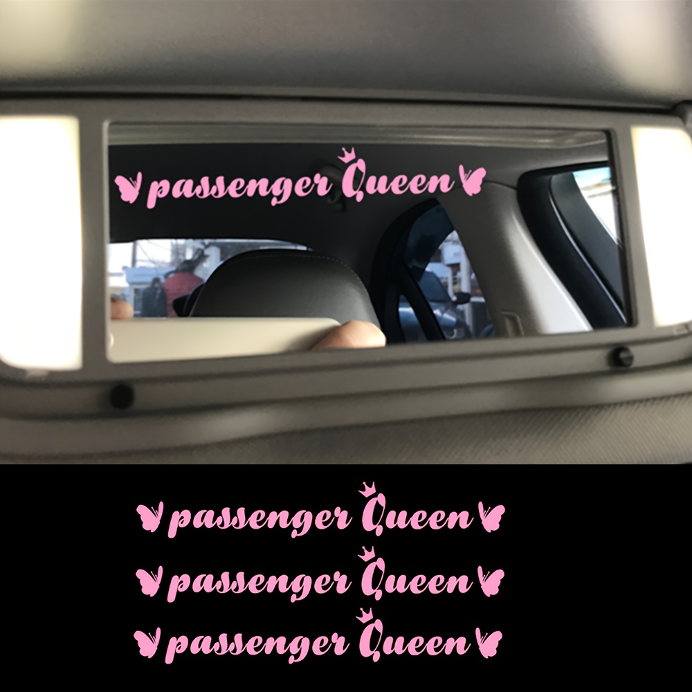 Autocollant de miroir de voiture de princesse de passager, citation  minimaliste, décalcomanies mignonnes d'art de