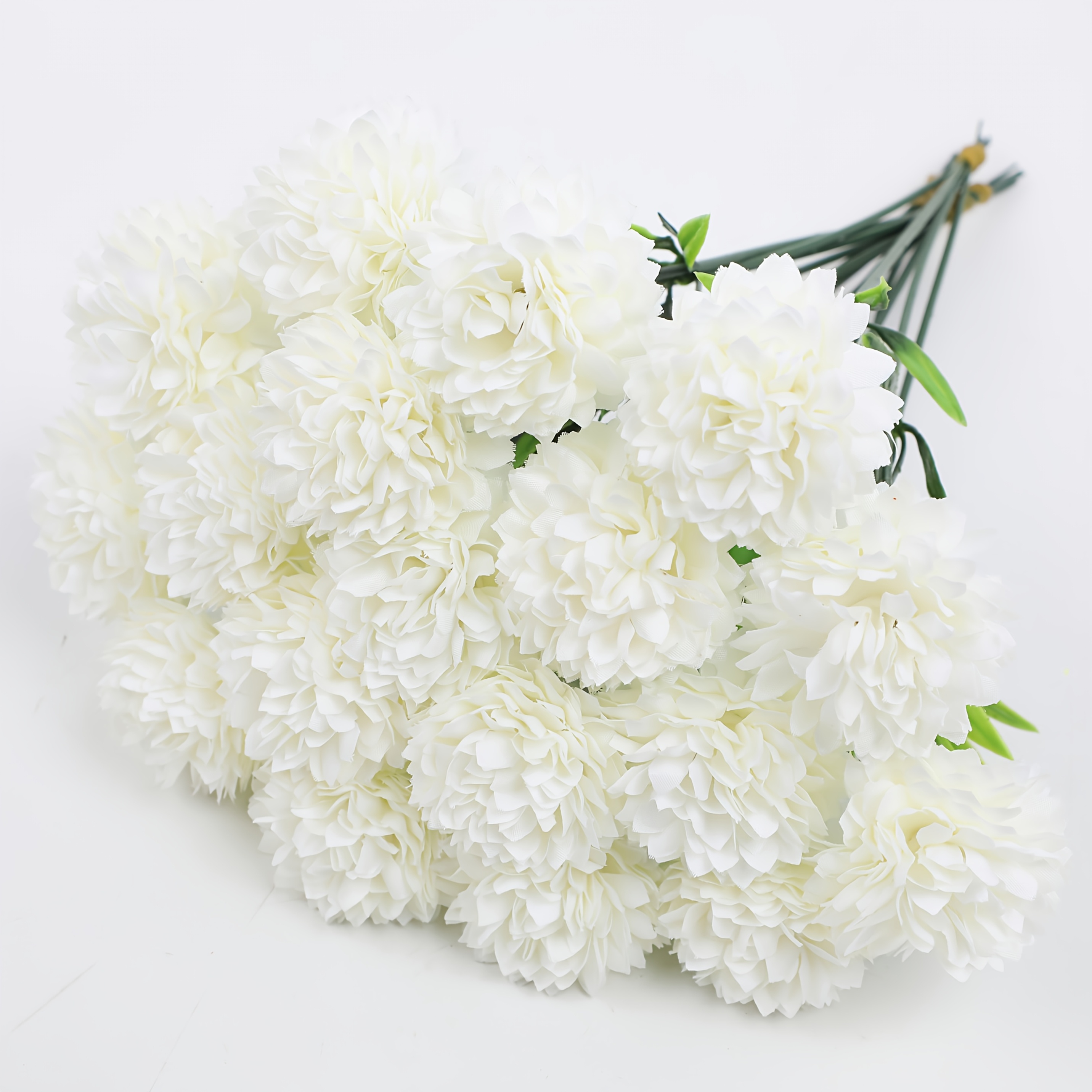 16pcs Artificial Chrysanthemums - Maintenance-free Fake Flowers For Decor, Multi-colors (white, Red, Pink, Blue, , Yellow, Green) Home, Wedding