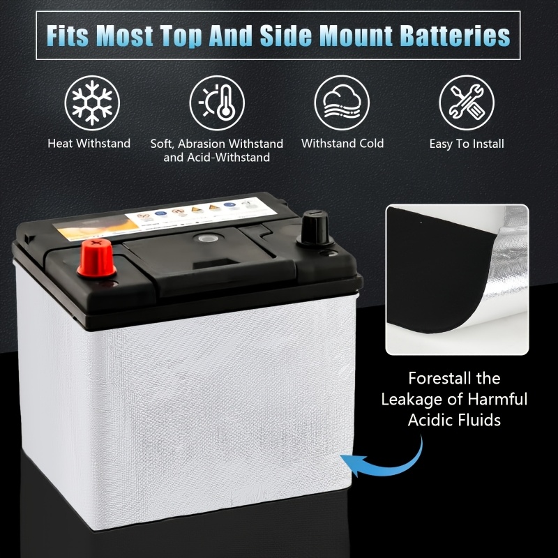 TEMU Battery Insulation Kit, Car Battery Insulation Blanket, Cold Weather Car Battery Thermal Cover, Blocks Heat, Neutralizes Acid, , 40 Inches X 7