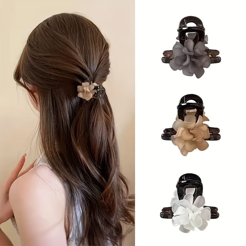 

Resin Hair Clips, Elegant Half-up Ponytail Grip Accessories, Sophisticated Updo Claw Clips For Women, Hair Styling For Short And Long Hair, For 14+