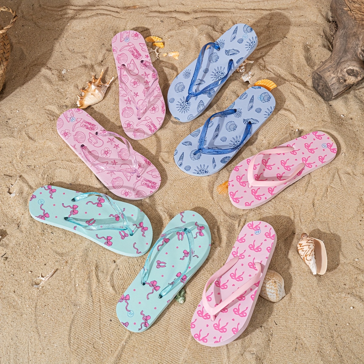 chanclas playa moda mujer zmstist cómodas gruesa rayas Temu Spain