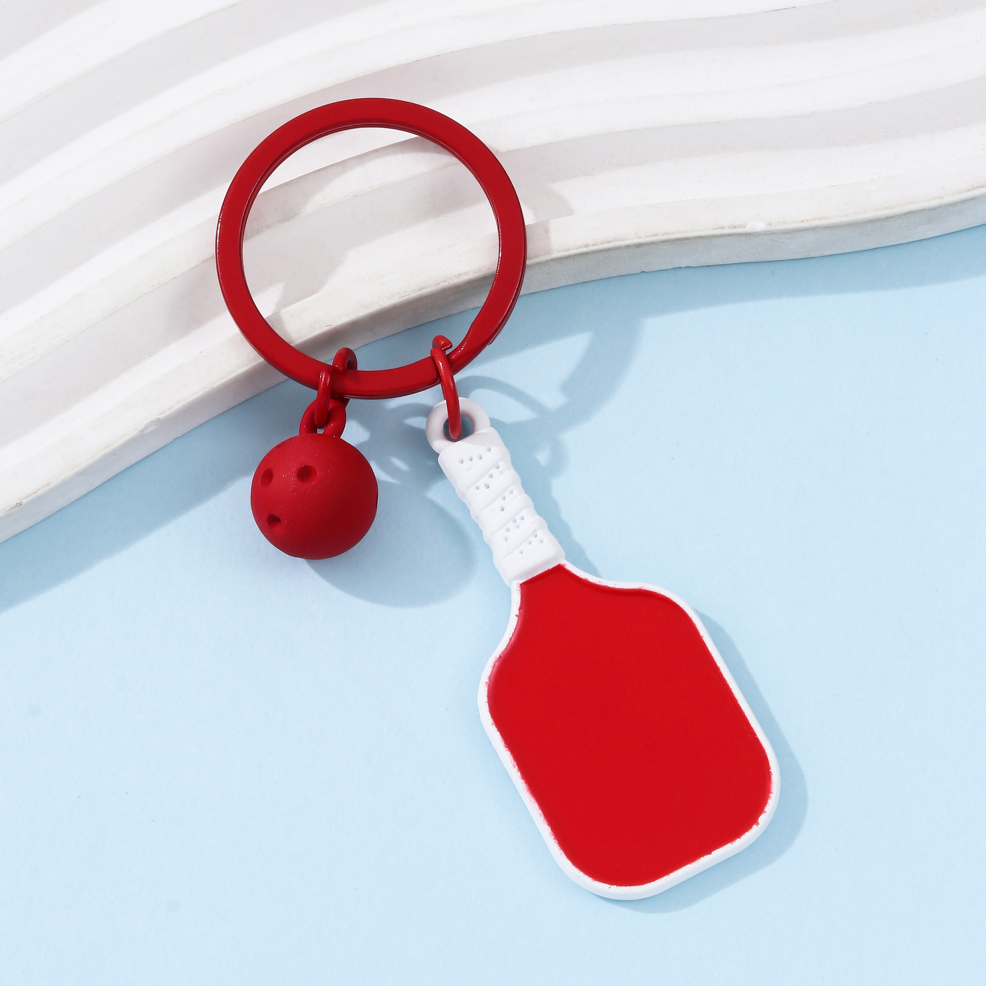 TEMU A Minimalist And Stylish Pickleball Paddle Keychain Made Of Alloy, Perfect As Casual Sports Accessory. It Makes A Great Commemorative Gift For ,