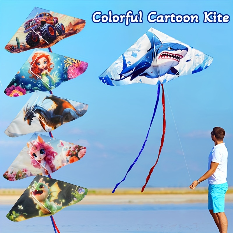 

Fun Sport Cartoon Kite With Long Tail And 50m Kite Line, Cute Colorful Mermaid Beach Kite, Outdoor Garden Park Game Supplies, Suitable For Malaysian Kite Festival, Birthday Gifts