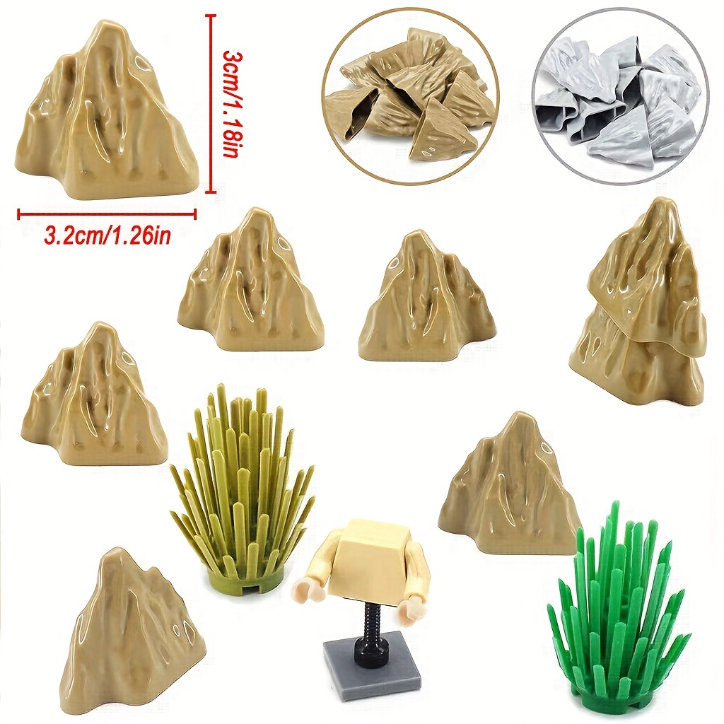 3pcs/6pcs Building Block Forest Landscape Additions