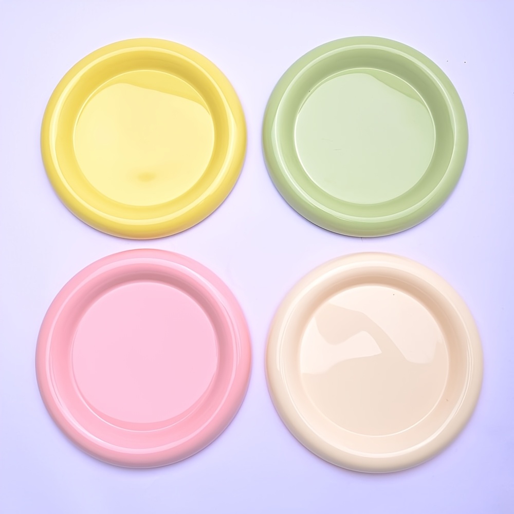 Image of 4pcs Anti-slip Pet Bowl, Multicolor Round Feeding Dish - Suitable For Small Dogs Pet Plate Pet Food Bowl - Easy To Clean, Dry Food, Snacks, And Wet Canned Food