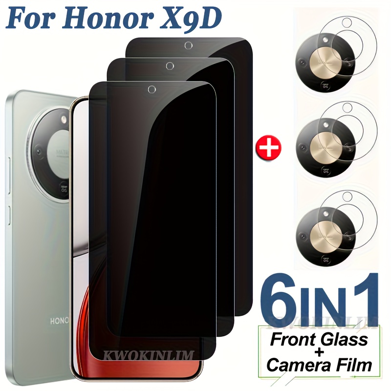 TEMU (3+3)6in1 X9d Privacy Tempered Glass X9d Screen Protector Film*3 + Camera Lens Film*3