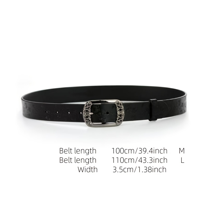 Stylish Casual Belt with Retro Buckle Wide Strap