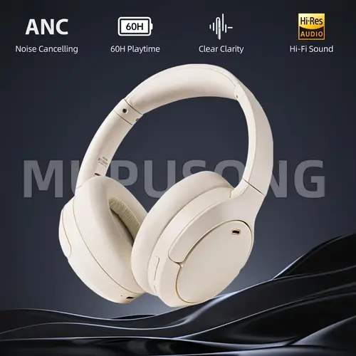 anc active noise reduction earphones wireless headphones of time high resolution audio memory foam earmuffs usb c charging