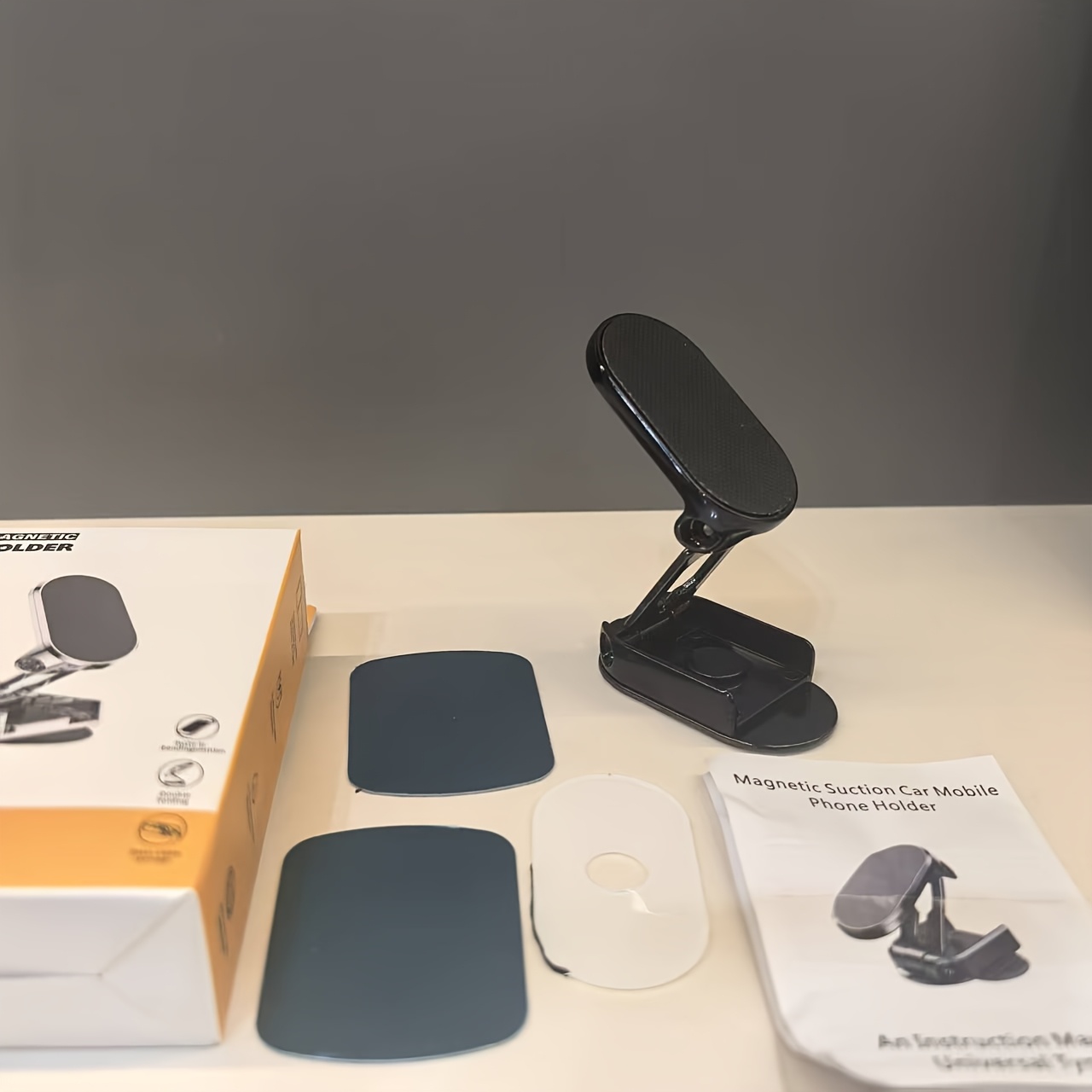 E-shop Verbesserte 4-teilige Auto-Handyhalterung aus Metall mit Haken, kompatibel mit allen Smartphones.
