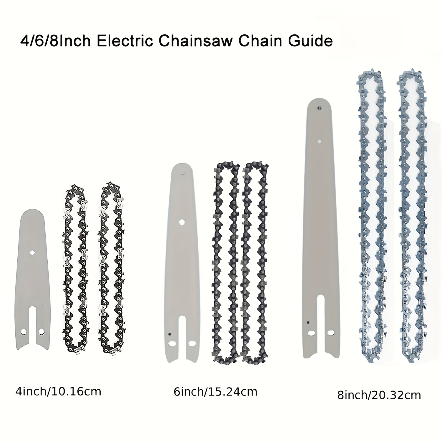 4 Chaînes De Tronçonneuse 10 Cm - Pour Tronçonneuse Portable Sans Fil - 28 Maillons
