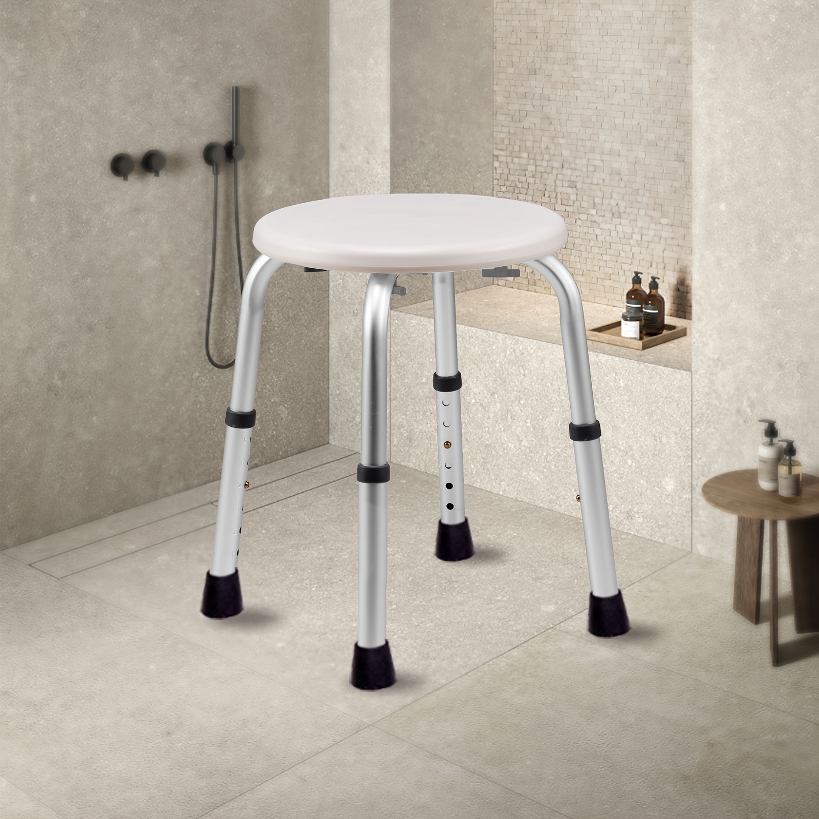 Sgabello Portatile 9cm Antiscivolo QWORK - Capacità 220kg Per Anziani, Doccia, Auto - Foto 9