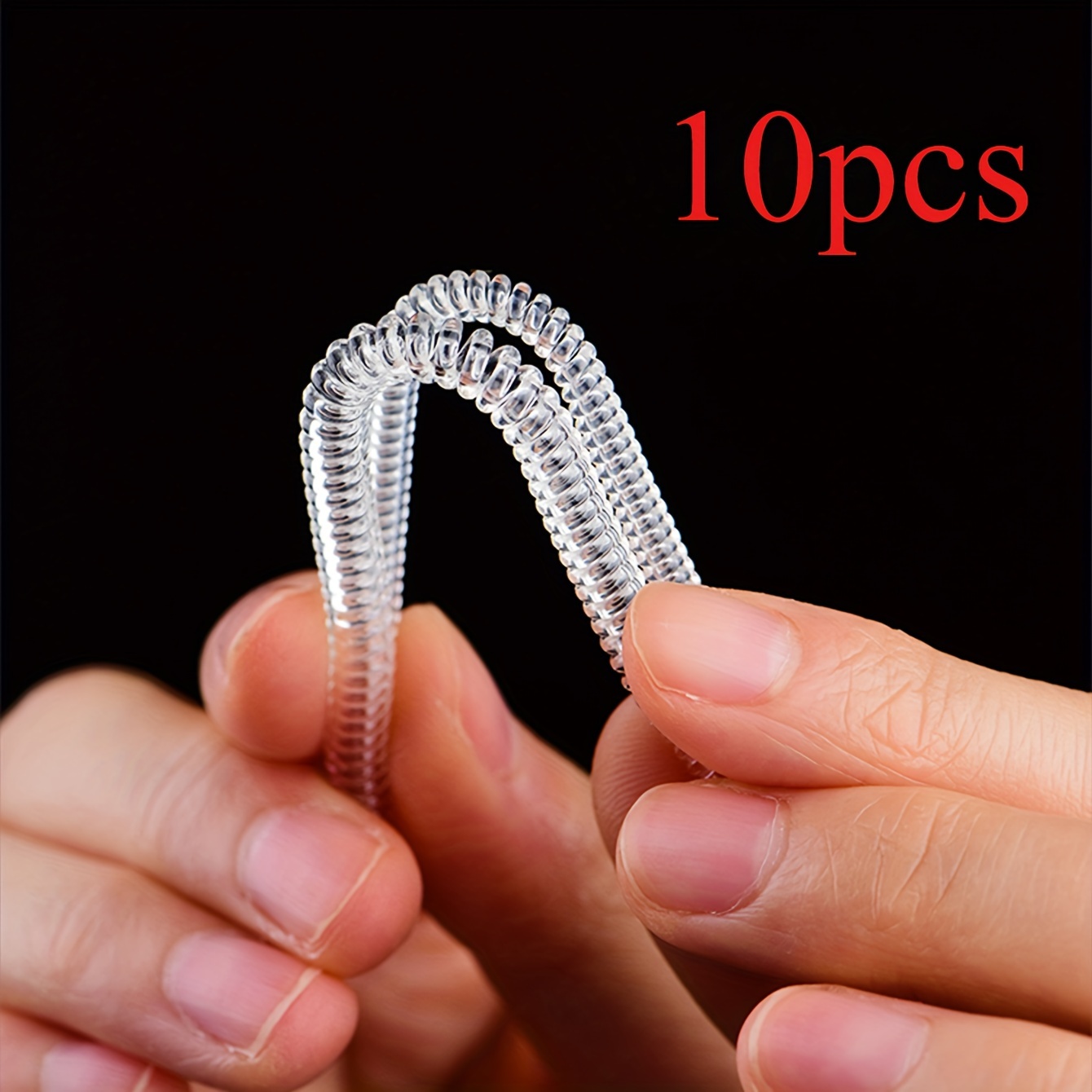 10pcs/6pcs/set Ring Size Adjuster For Women Loose Rings, Transparent Silicone Ring Ring Adjuster For Loose Rings