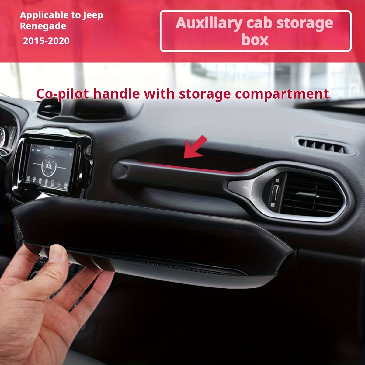 E-shop Für Jeep Renegade Vordersitz Aufbewahrungsbox, Griff Organizer, Modifizierte Aufbewahrungsbox, Sitz Zubehör, Auto Innenraum für Jeep Renegade