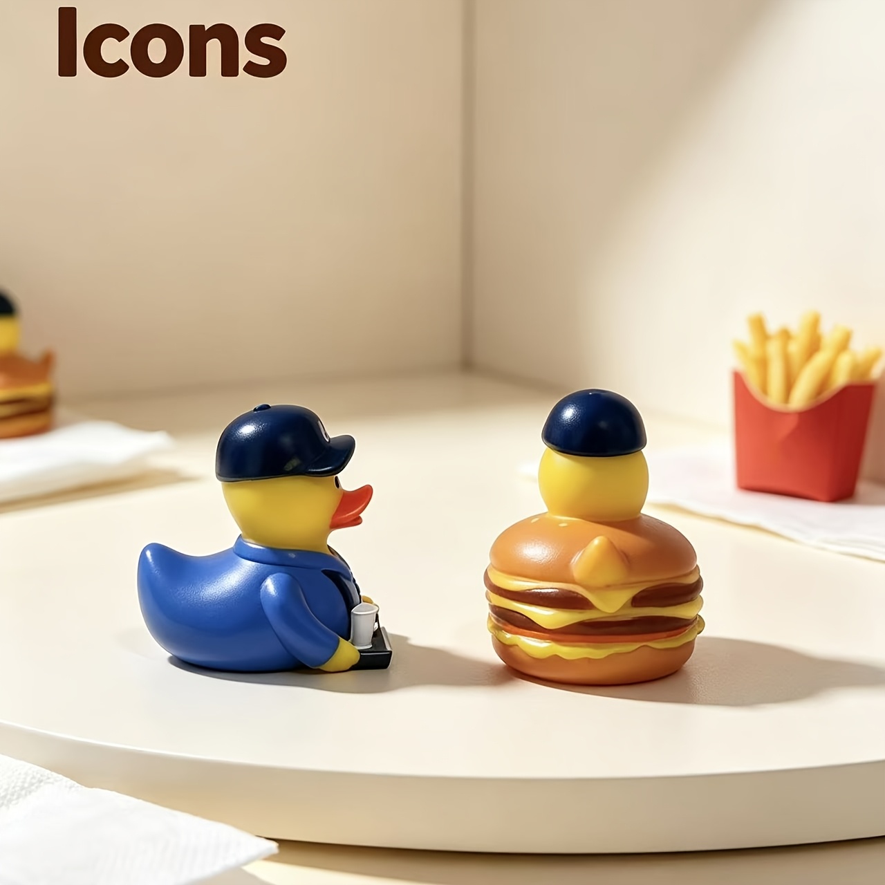 TEMU 2pcs Tray Duck Decoration Pendant Medium Model Suitable For Home Desktop Decoration Pendant, Office Decoration Pendant, Car Decoration Pendant,
