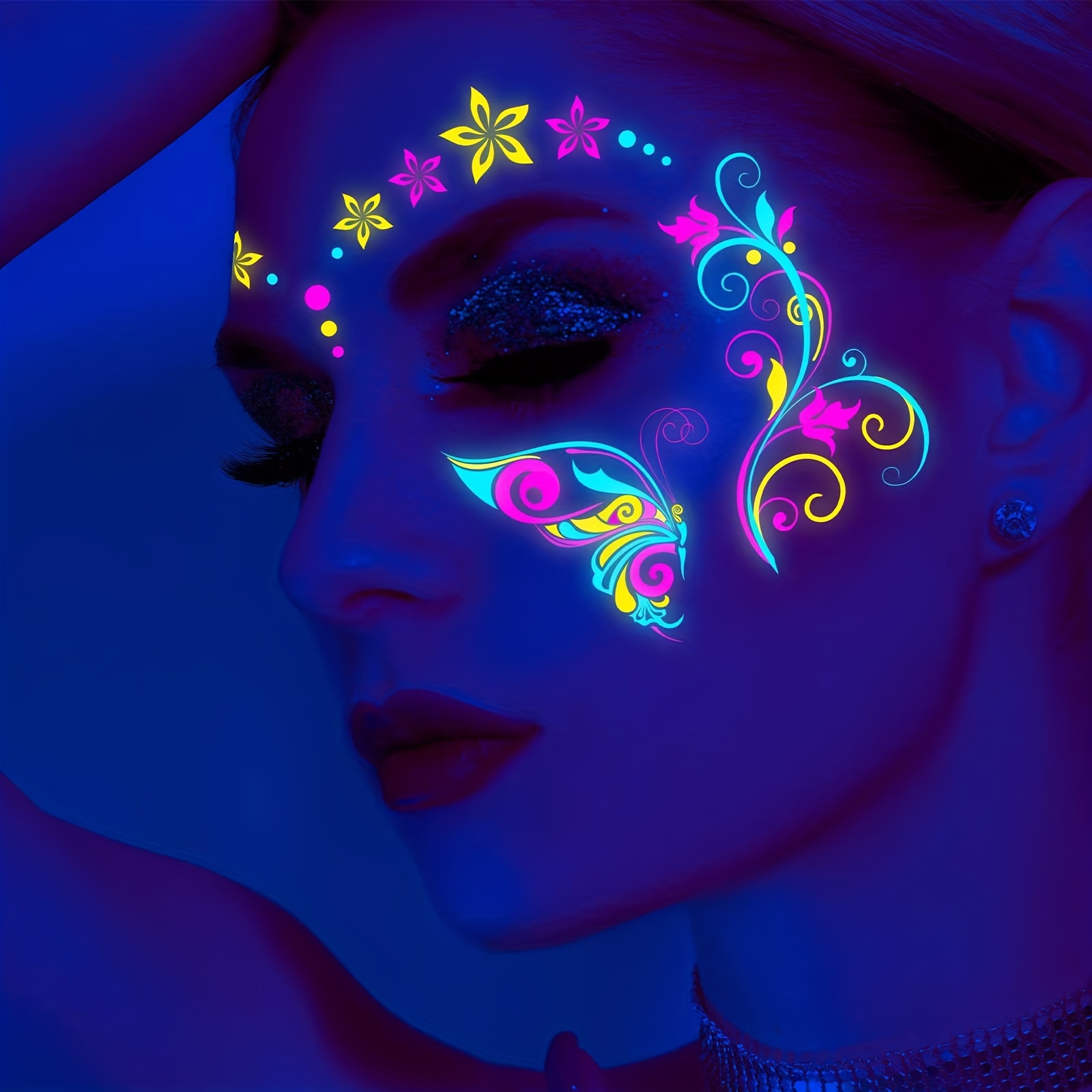 

-the- Tattoos - , Reusable, And Hypoallergenic Stickers For , Nightclubs, Parties, And Raves - To Apply And Remove, Long-, And Non-toxic