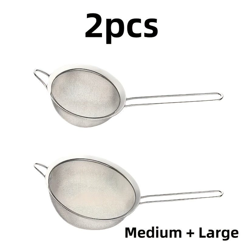 2/3 teiliges edelstahl feinmaschiges sieb set perforiertem