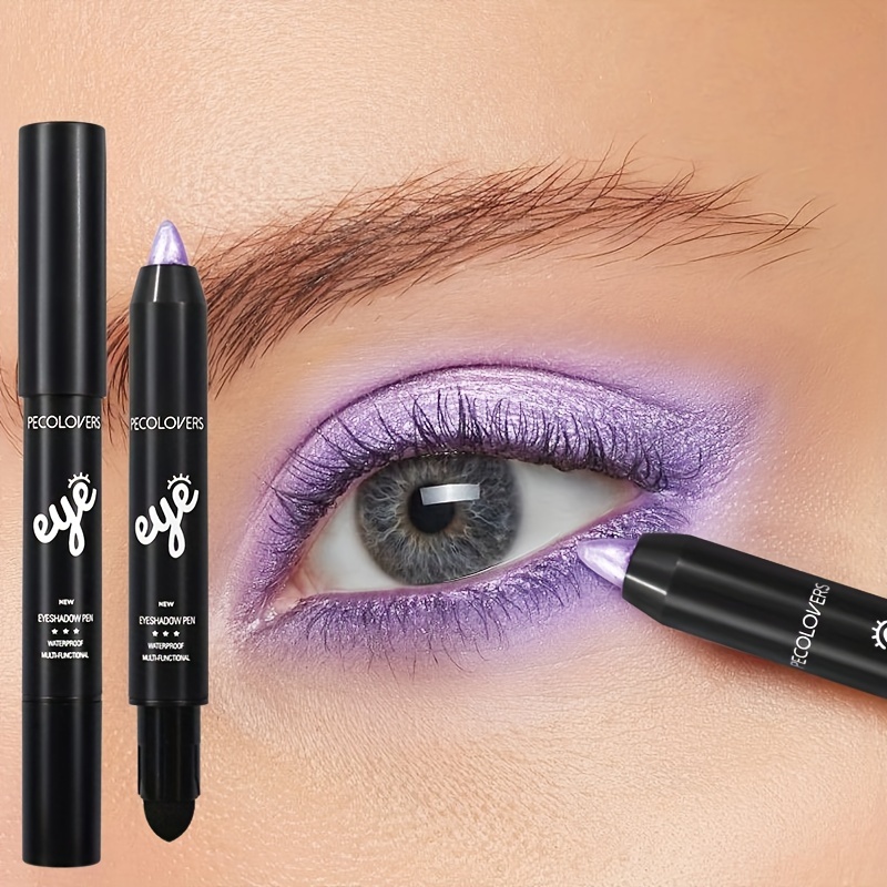 

Waterproof Pearlescent Eyeshadow Pencil Stick Purple Lasting Glitter Shimmer Eye Shadow Pen Monochrome Eyeliner Stick Eyes Makeup Tools