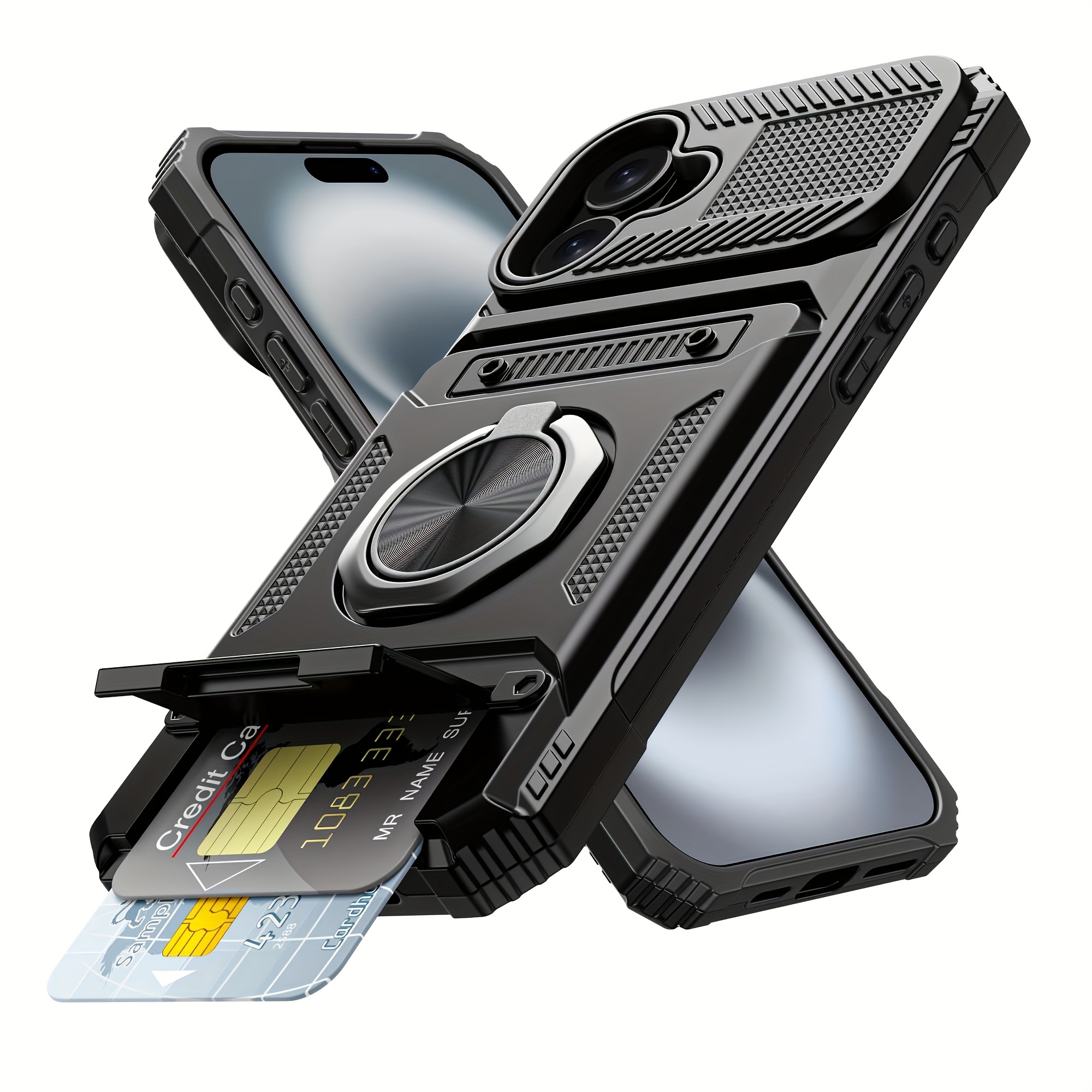 TEMU Phone Case: Suitable For Iphone 18 Pro Max, Iphone 17 16 15 14 13 12 11 Pro 7 8 , It In A Shock Resistant Heavy Duty Hard Case With Metal Holder