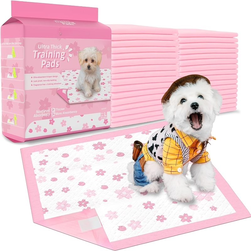 item picture 20   6 layer dog potty pads leak proof puppy pads quick   absorbent thickened puppy training pads suitable for   and rabbits disposable litter pads for potty training and home indoor training