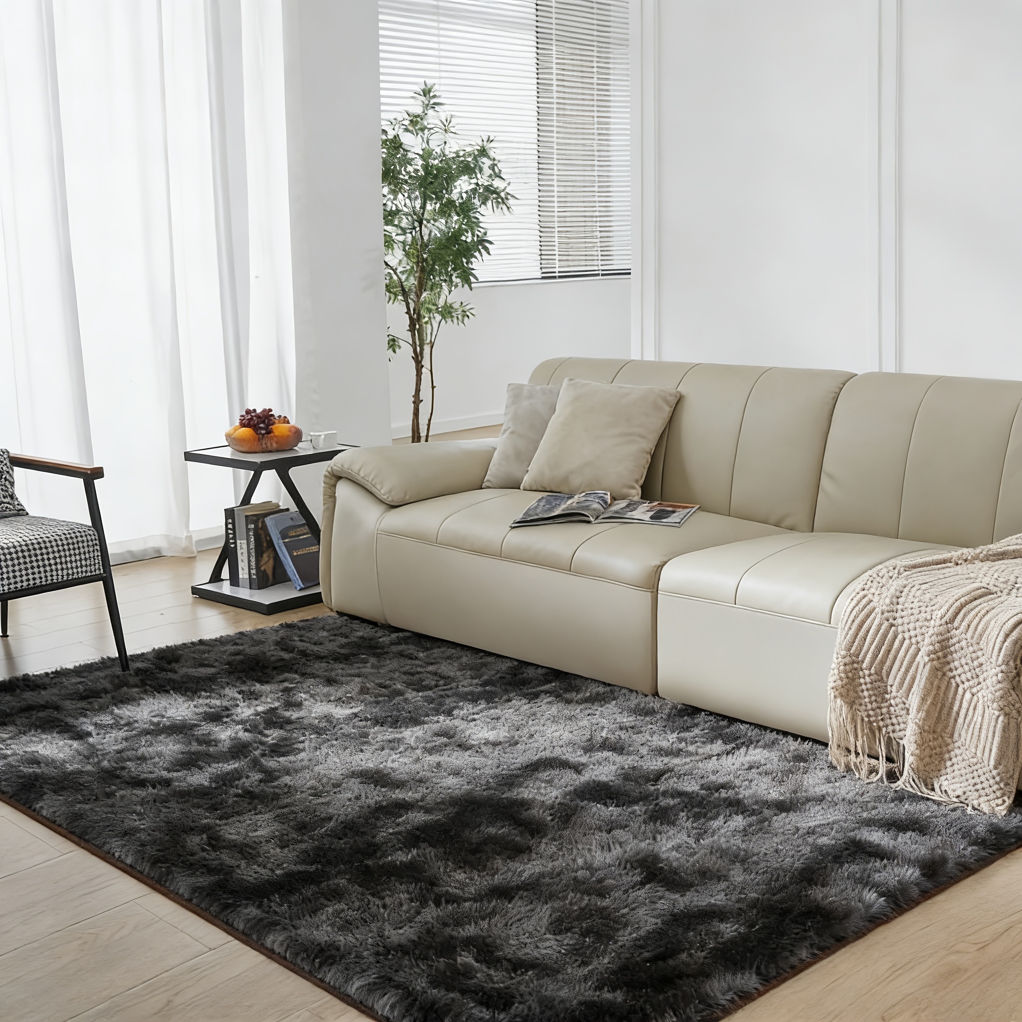 TEMU Tappeto per soggiorno, Tappeto soffice e felpato Tie-Dye, Tappeto moderno e per interni, Decorazioni per la camera da letto, Tie-Dye Grigio